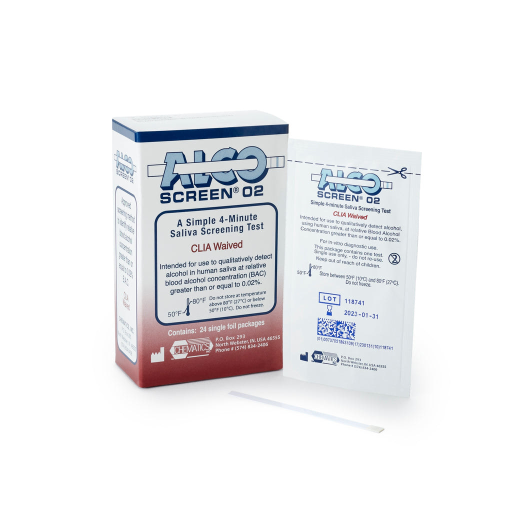 Abbott-56024 Alco-Screen .02 Alcohol Test, DOT Approved, 24/bx