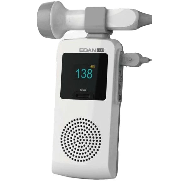 EDAN SD3 doppler with OLED display. Includes 2 MHz fetal probe