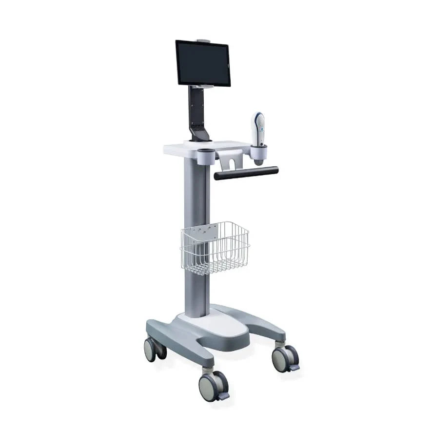 CARESONO-M4_Cart Mobile Stand for M4 Bladder Scanner. Includes probe holders, work shelf, and tablet holder