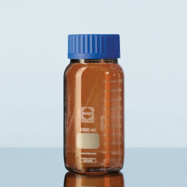 Ace Glass, Inc. Bottle, GLS80 wide neck, 500mL, amber, Duran 1160146, cs/10