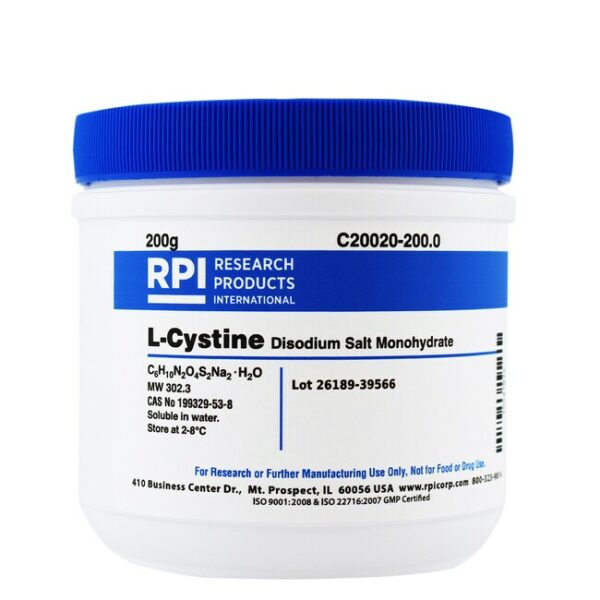 Research Products International Corp L-Cystine Disodium Salt Monohydrate, 200 G