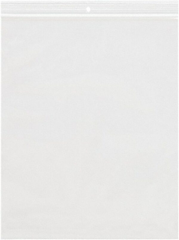 MSC Value Collection PB7024 Pack of (1,000), 9 x 12", 4 mil Reclosable Poly Bags with Hang Hole Clear