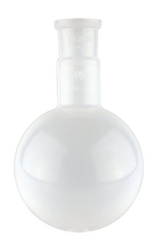 Chemglass Life Sciences Flask, PFA, Round Bottom, 500mL, 29/32 Outer Joint Single Neck