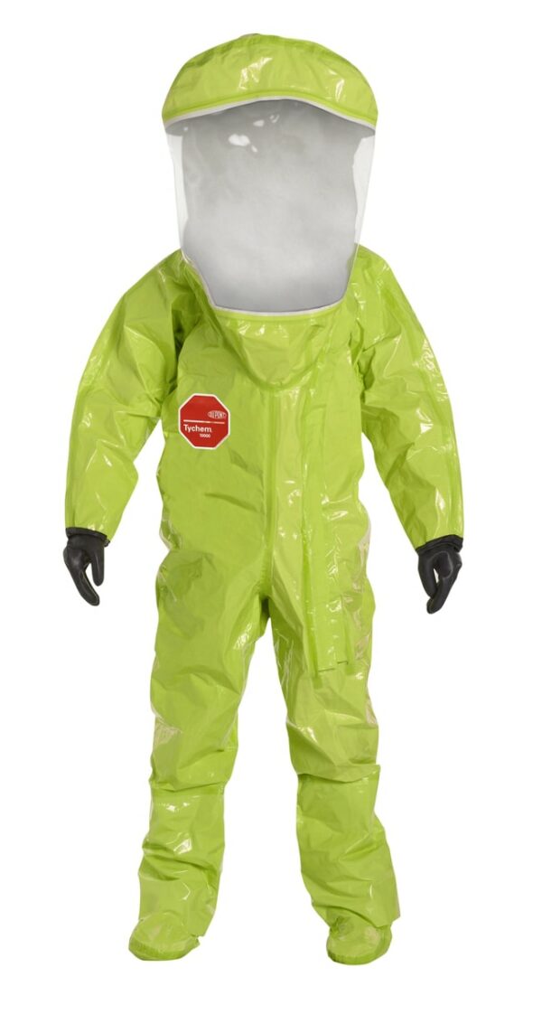 DuPont Tychem 10000 Encapsulated Level B Training Suit with Expanded Back PVC Face Shield