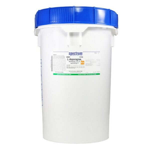 L-Asparagine, Monohydrate, FCC, EP, bioCERTIFIED, 12 kg, Spectrum Chemical
