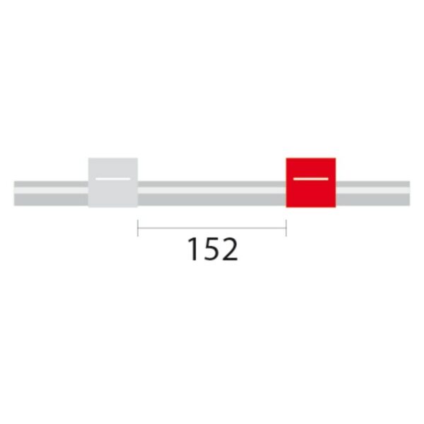 Glass Expansion PVC Pump Tube 2tag, 152mm spacing, 1.09mm ID, White/Red (PKT 12)
