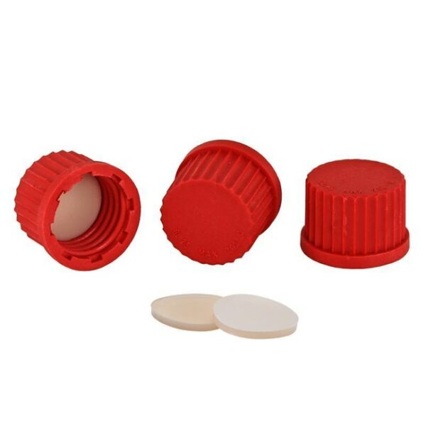 Chemglass Life Sciences Solid Cap, PTFE Seal, GL-14 Thread