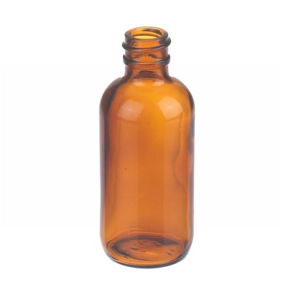 Fisherbrand Amber Boston Round Glass Bottles without Caps